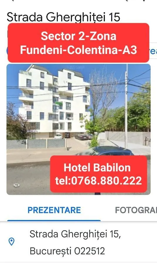 Hotel Babilon Bucarest Appart hôtel